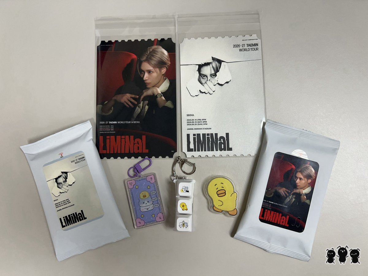 liney84's tweet photo. 🐜 TAEMIN <LiMiNaL> in Seoul Fan Support 나눔 🐜

📆 : 9.18 - 9.20; Jamsil Indoor Stadium

First come first serve basis.
선착순으로 드립니다.

#TAEMIN #태민 #LiMiNaL #2026_27_WORLD_TOUR_SEOUL https://t.co/zcPANWpTsS