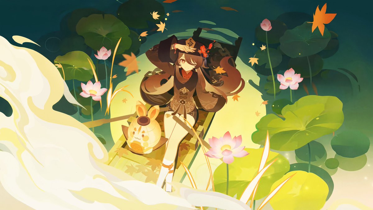 genshinmains_'s tweet photo. Moonchase Festival illustrations featuring Chongyun, Hu Tao, and Lan Yan in 4K 

#GenshinImpact https://t.co/rmyAr7nKGp
