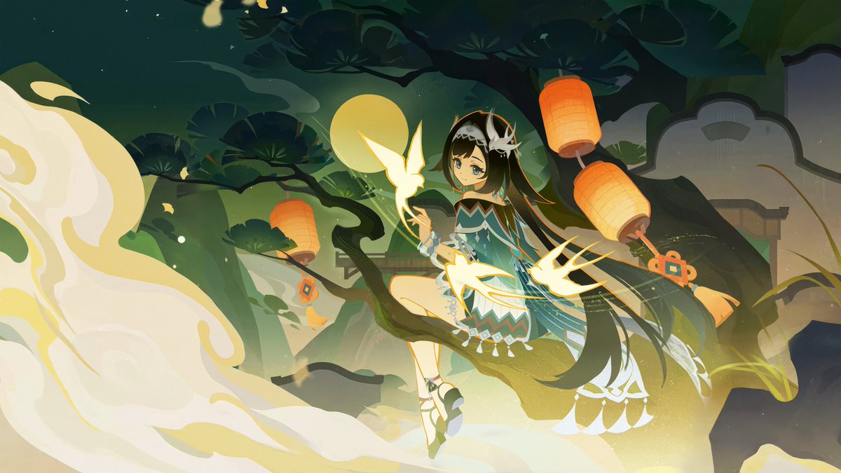 genshinmains_'s tweet photo. Moonchase Festival illustrations featuring Chongyun, Hu Tao, and Lan Yan in 4K 

#GenshinImpact https://t.co/rmyAr7nKGp