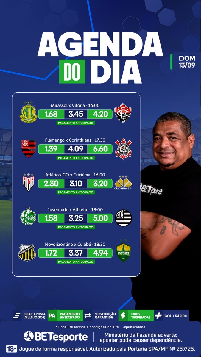 betesporte's tweet photo. Confere a agenda do Domingo na Europa e no Brasileirão das Séries A e B 🇧🇷 

https://t.co/FNAc7T8eoZ

🔞 Ministério da Fazenda adverte: Apostar pode causar dependência. +18 https://t.co/uEFe7ixxSq