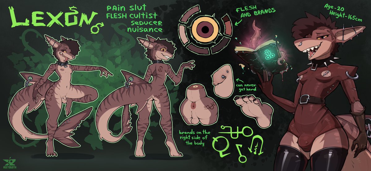 ReetogothArts's tweet photo. I finally created a reference for one of my characters with a slight redesign. Now his slutty image is backed up by his slutty nature.

You might think it turned out deliberately edgy and vulgar. But that's just your imagination  💅💅 https://t.co/dcX1EEIVcg