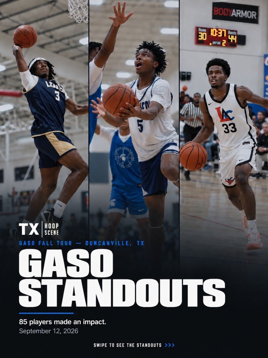 TXHoopScene's tweet photo. GASO STANDOUTS — Fall Tour, Duncanville 📍

85 names made an impact.

Full boards below 🧵

#TXHoopScene https://t.co/ldznvMtnl2
