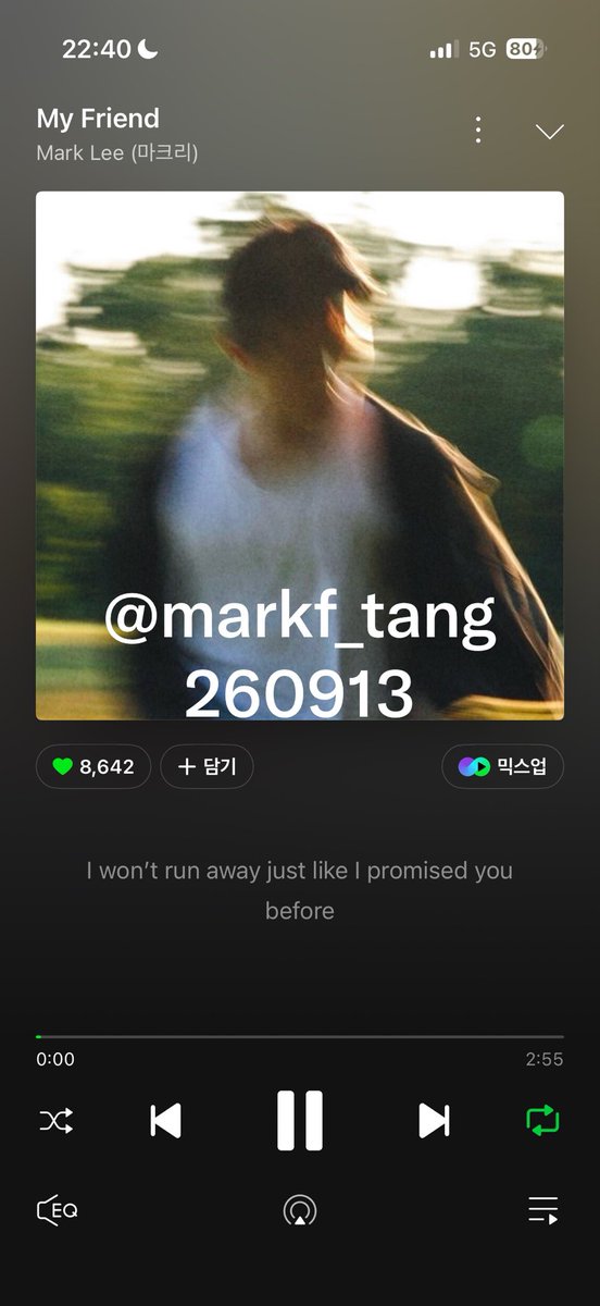markf_tang's tweet photo. @upperroomlabel #MarkLee #마크리 
#MyFriend_MarkLee 
#MyFriend_Streaming 
22시 인증완🍏 https://t.co/EzPFoV6iZb