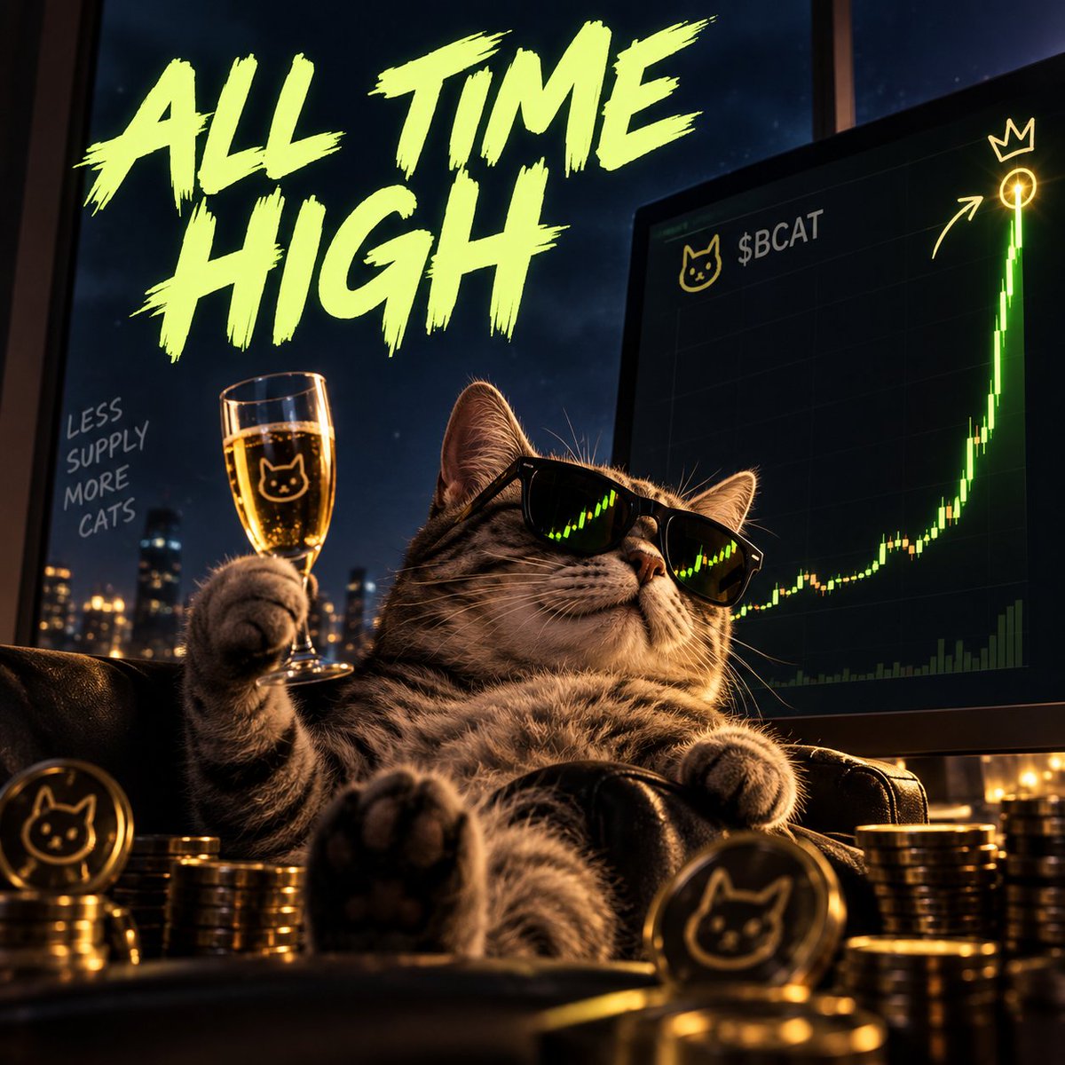 BlastCatCTO's tweet photo. We just crossed ATH for $BCAT and more than 20% of the supply is burned. And we haven't even started yet. https://t.co/Z3GGKbmf7Z