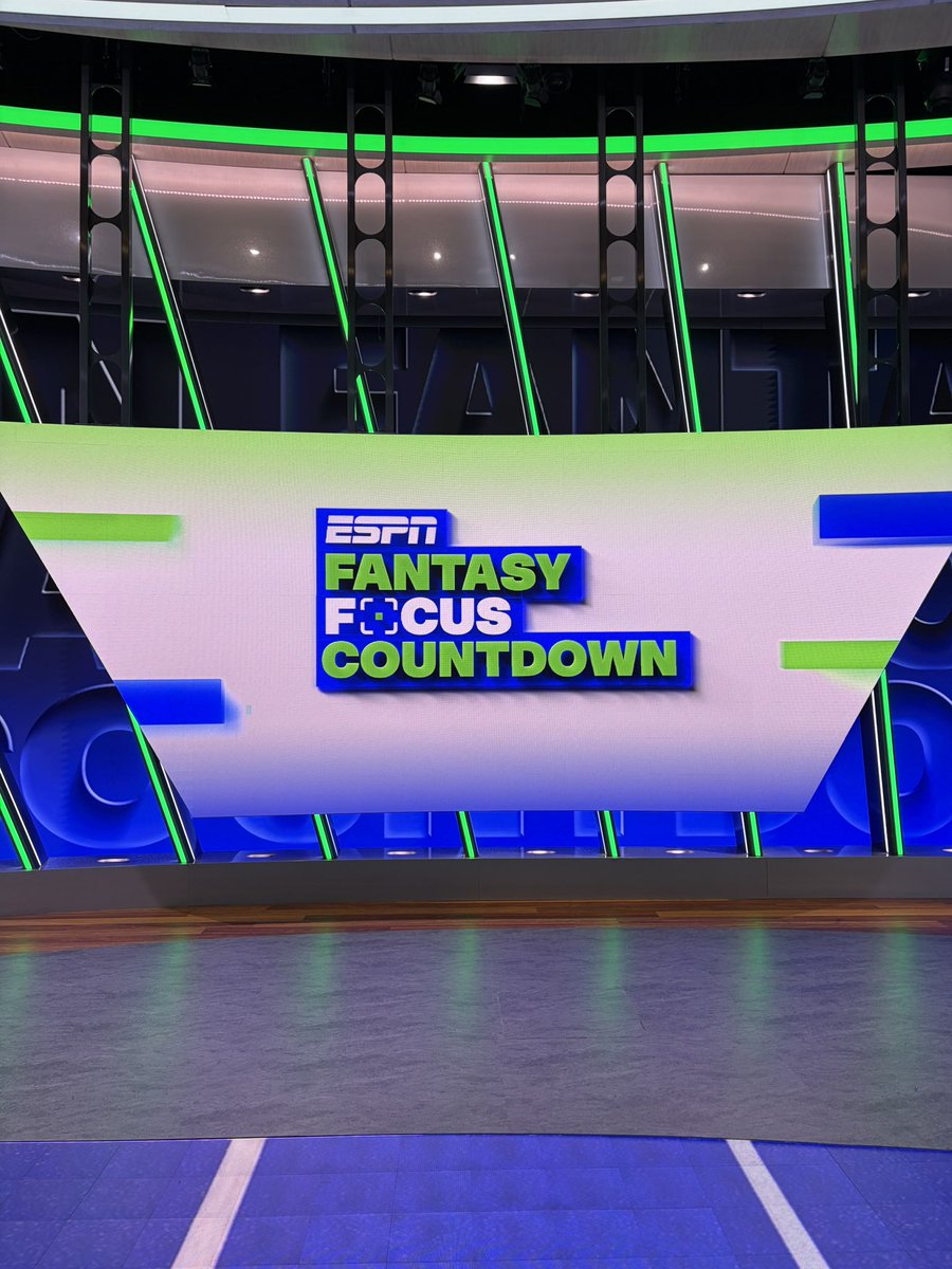 FieldYates's tweet photo. Fantasy Focus Countdown brings today from its new and incredible studio.

📺: 10 AM ET https://t.co/D4B2fcKyFl