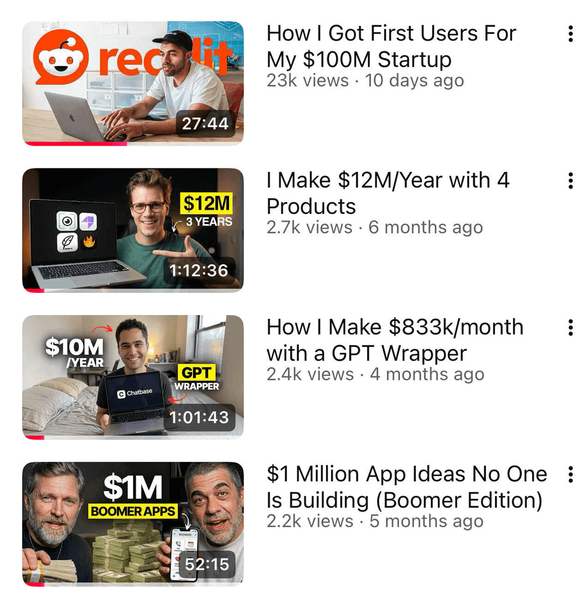 sab8a's tweet photo. We recorded 24 podcast episodes this year 🎥

The results are impressive!

– 600K eyeballs on X & LinkedIn
– 50K Long form YouTube views
– 11K audio downloads

Here’s everything I’ve learned 👇

1. Set realistic goals.

The YouTube benchmarks for top podcast in our niche (Tech/Startup) is ~30K views per episode for My First Million and ~10k for 20VC.

These are established names with years of work behind them.

If you’re getting 1K views, you’re already at 10% of that 10K benchmark.

That’s worth keeping in perspective.

2. Not all views are equal.

For us, 10,000 VCs and founders listening can be worth more than 100,000 people outside our target audience.

Our videos about app ideas and making $1M got good traction. Those topics appeal to a lot of people.

But videos about growing a business to $50M in revenue interest fewer people.

But those are the people we want to reach.

Chasing views would mean making different content and making it less useful to our audience.

3. Don’t overlook 1,000 true fans.

Imagine 1,000 people listening every week.

– They love what you do.
– They feel like they know you.
– They understand how you think.

That’s incredibly valuable, especially when you’re starting a podcast.

Realistically, I think building that audience can take two years. Maybe more. It’s still a goal worth working towards.

4. Putting in the reps is everything.

Our first 10 episodes sucked.
The next 10 were much better.

Now it finally feels like it’s working.

I suspect a lot of people give up around episode seven, before they’ve given themselves a chance to get good.

Building a company, a podcast or an Instagram following takes significant work over time...

Very few people are willing to keep going for long enough.

5. The depth of the relationship is the real value.

Someone spending 30–60 minutes with you every week gets to know you in a way that’s hard to replicate elsewhere.

I think podcasting is one of the most powerful communication channels you can own.

I’ve noticed:

– Enterprise customers who discovered us through the pod
– $10K–$20K in attributed MRR across my socials
– More engagement on X & LinkedIn
– A stronger personal brand

For me, that ongoing, direct relationship is worth more than a once-a-year feature in TechCrunch, the Sunday Times or the Financial Times.

But you have to put in the work to build that distribution.

6. YouTube comes first.

For us, YouTube offers the best discoverability, and video makes the conversation more engaging.

If there’s one arena I want to compete in, it’s YouTube. The audio podcast comes second.

That changes how we think about what we make and how we present it.

7. Give it years.

Look at Lenny’s Podcast, My First Million, 20VC and All-In.

It’s easy to see the audiences they have today and underestimate the years of work behind them.

The lesson I take from them: plan for gradual growth.

8. Packaging matters way more than you think.

It’s all connected:

– Your title
– Your thumbnail
– Your content
– How it’s scripted, edited and put together

You can turn up with a friend and shoot the shit for an hour.

But growing that is going to be difficult.

You need to learn how to write a title people want to click, create a thumbnail that catches their attention and deliver an opening 30 seconds that makes them want to stay.

This has been one of our biggest lessons.

We’ve still got a long way to go.

9. Recording is only part of the job.

Now we spend more time:

– Planning episodes
– Working on packaging
– Reviewing topics and scripts
– Thinking about guests
– Contacting guests

…than we do actually recording.

Now, I’m more convinced than ever that this is worth building.

We’ll keep recording.

And I’ll keep sharing what we learn.