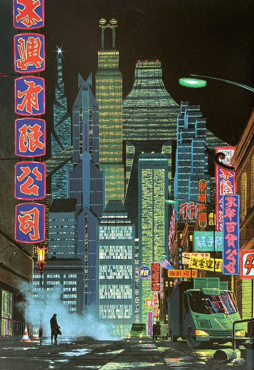 SciFiArchives's tweet photo. Manchu’s sci-fi worlds feel like cities from a future that never happened. https://t.co/imxuwiFrcS
