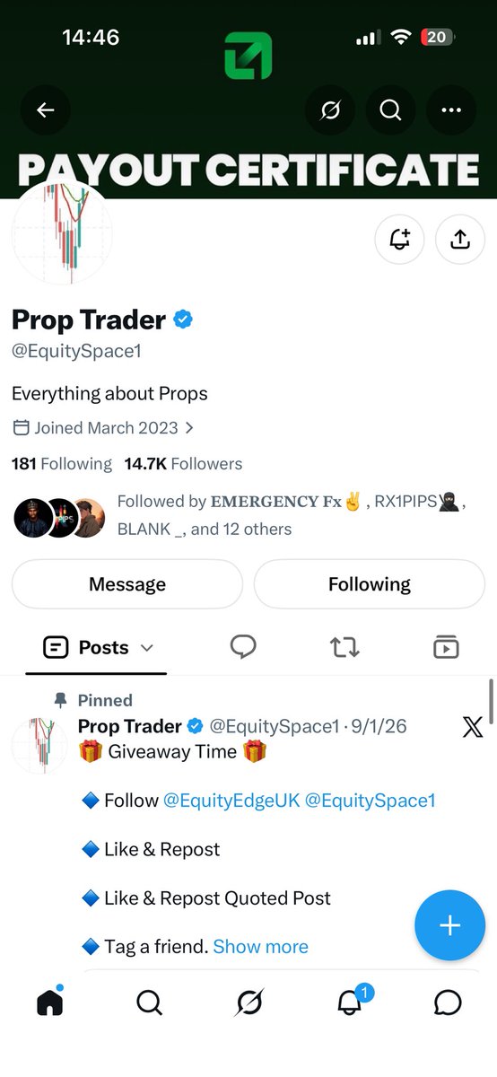 DC_Allison27's tweet photo. @babujin_fx @BiGJOSH401 @EquityEdgeUK @EquitySpace1 Count me in! 🚀 The goal is simple: no overtrading, no FOMO, no revenge trades. Just patience, quality setups, and consistent execution. 🧠📊

@BiGJOSH401 https://t.co/NccBBL52vo