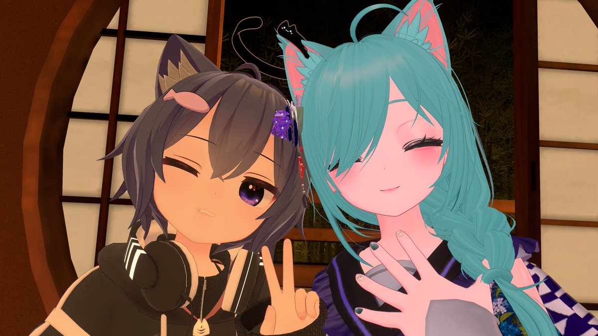 minamon_vrchat's tweet photo. よひらさん、ルトさん、らぎちゃんとお写真！！
#VRCおうまがとき https://t.co/UFoKW3B6aI