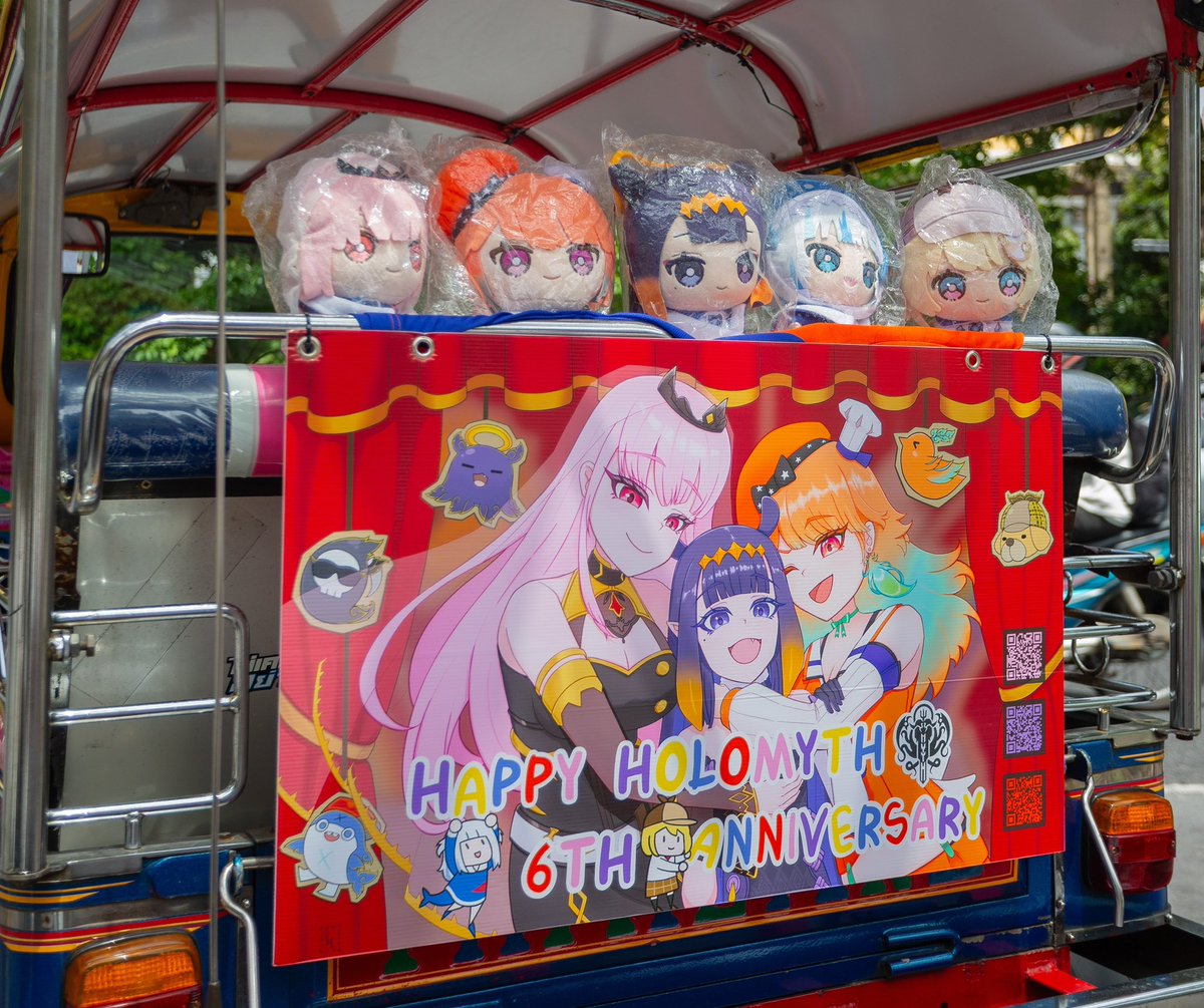 HoloFansTh's tweet photo. We are celebrating 6 years of Myth with a Tuk-Tuk project!🩷🧡💜💛💙

Thank you for all the wonderful 
memories and happiness you’ve given us over the years.

And a huge thank you to everyone who joined the celebration!

ขอขอบคุณทุกคนมากๆที่มาร่วมงานนี้ 🎉

#Myth6Years #holocheer https://t.co/VT90M3Ylb7