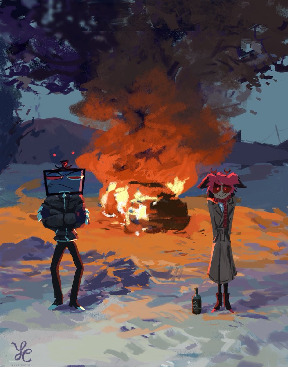 Yue2hoqYue's tweet photo. who's the culprit😉#Radiostatic #voxal #HazbinHotel https://t.co/VQtvhOKSr5