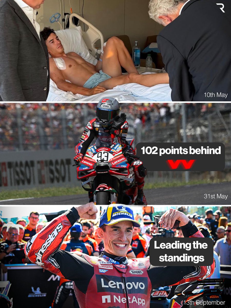 TheRaceMoto's tweet photo. Never count out Marc Marquez. Truly incredible 🤯

#MotoGP #SanMarinoGP https://t.co/xQntPMYX5o