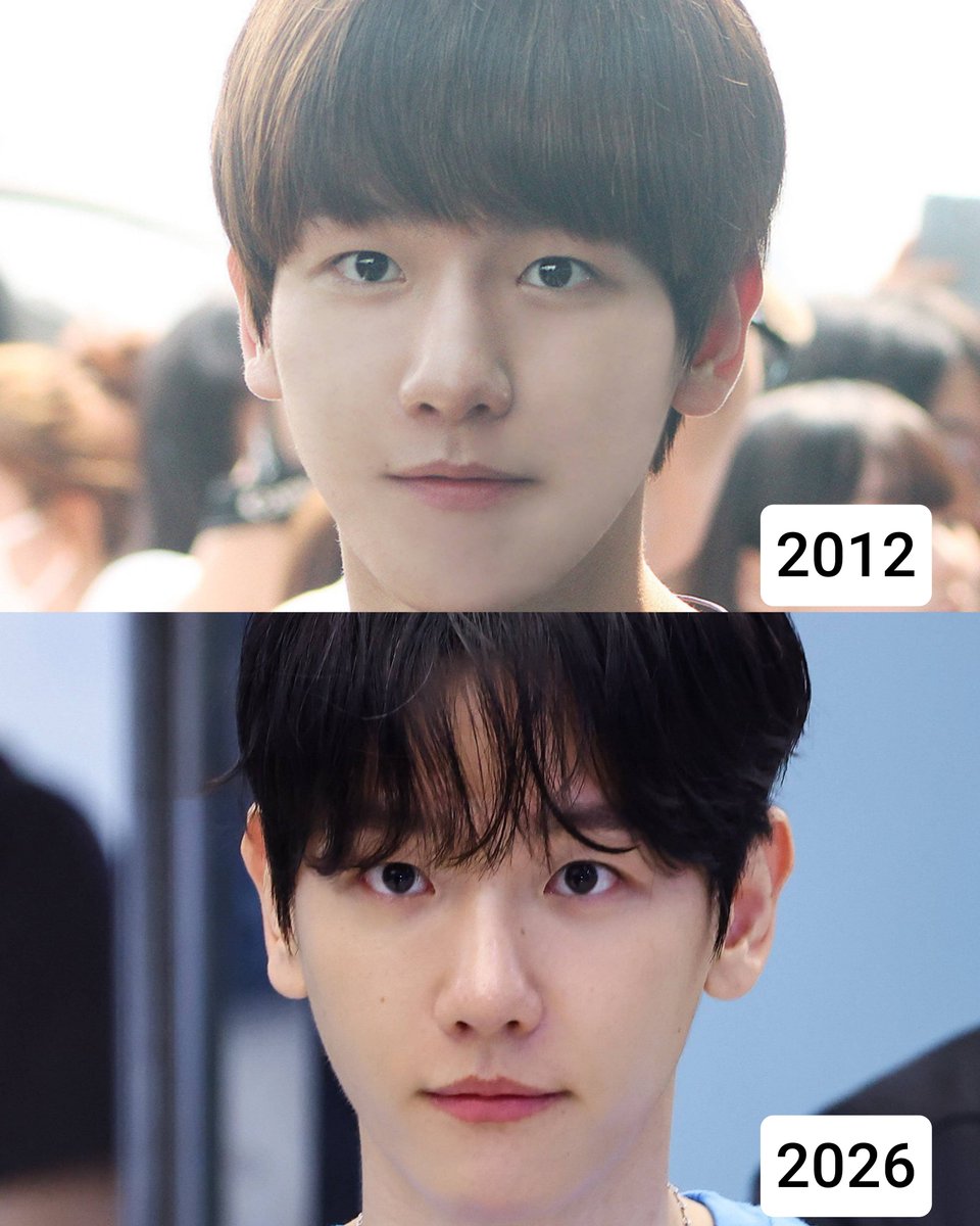 BBHE_'s tweet photo. THE FACT THAT THESE 2 PICTURES OF BAEKHYUN ARE 14 YEARS APART 🥺 https://t.co/gH9Rk0Dbj8