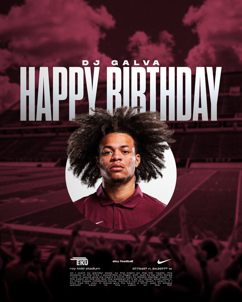 EKUFootball's tweet photo. Happy Birthday @dgalva9 🎈

#E2W | #MatterOfPride https://t.co/VnJmWEW4uZ