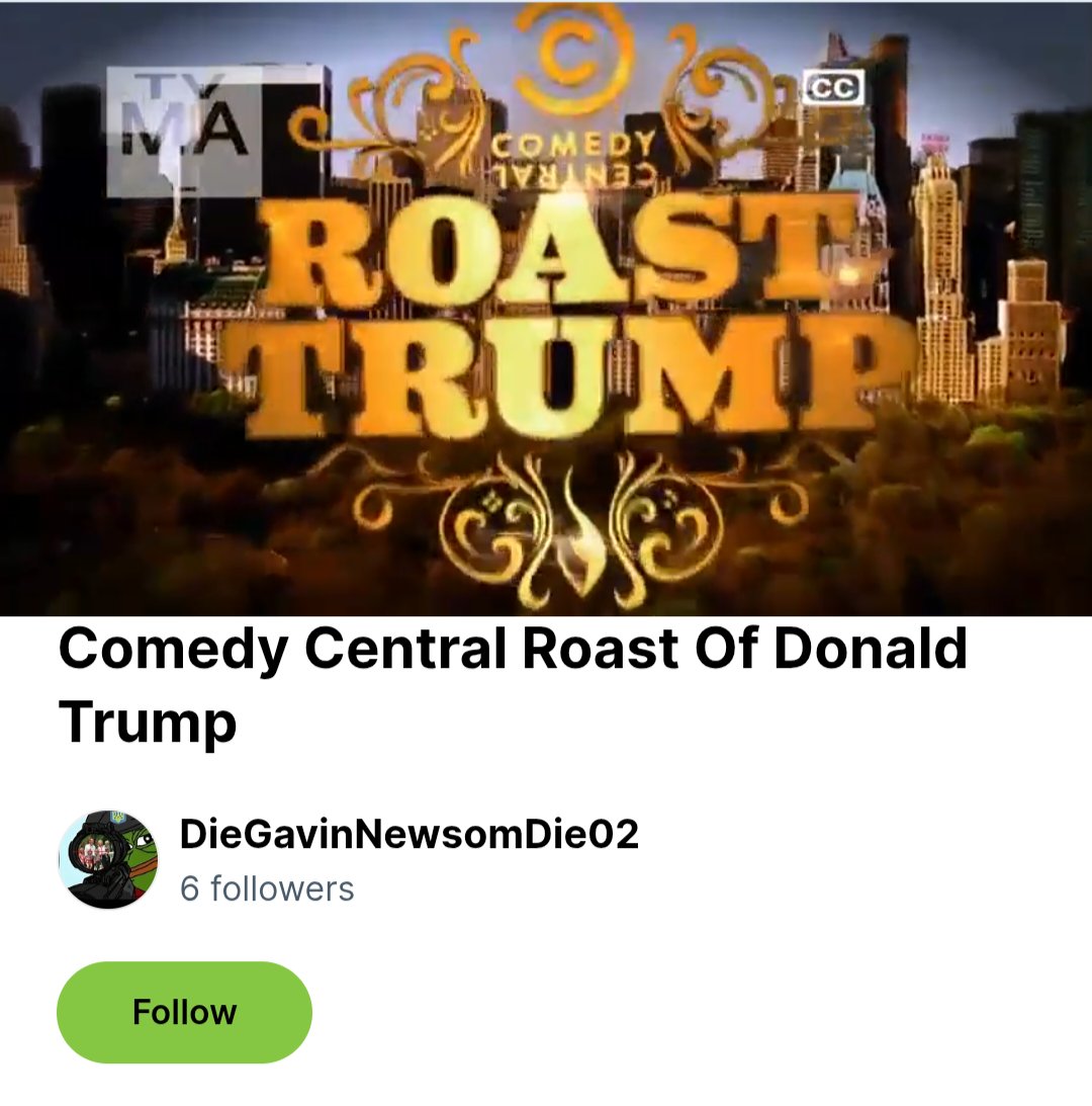 JewveBeenWarned's tweet photo. @CardiffElect Comedy Central Roast 
Of Donald Trump
FULL 2 HOURS &amp; 20 MINUTES 
https://t.co/yWk1FBvLsn

@realjeffreyross
@WhitneyCummings
#ComedyRoast 
#TrumpPedo
#ClassicTelevision https://t.co/NrcXARMeE8