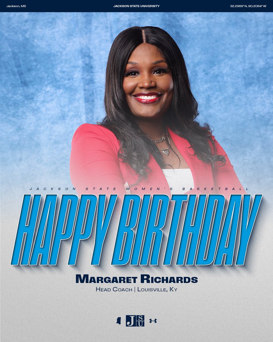GoJSUTigersWBB's tweet photo. Join us in wishing Coach Richards a Happy Birthday 🎉🎂 

#THEEiLove 🐅 | #GoJSUTigersWBB 💙 https://t.co/efoGBQDXZC
