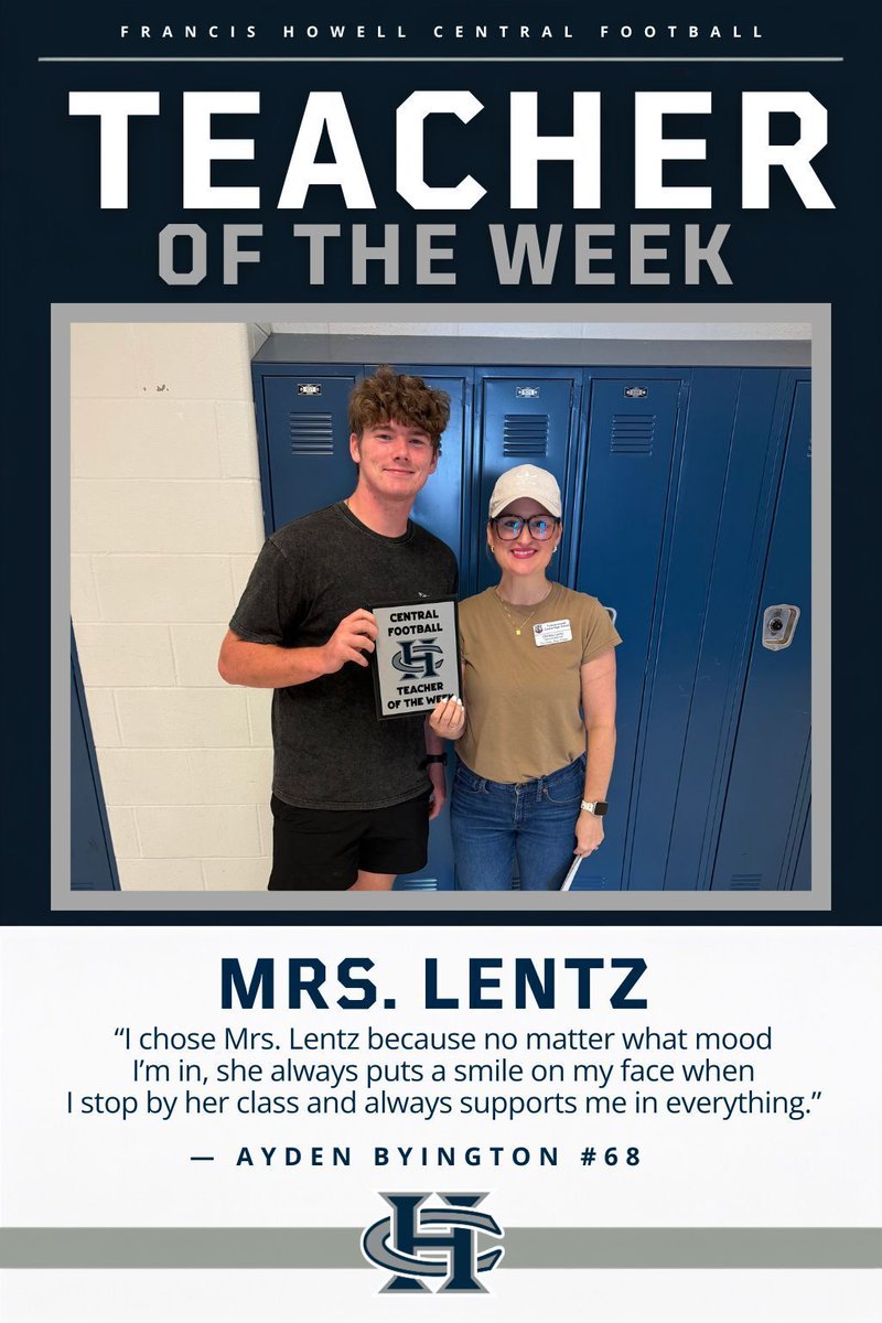 FootballFHC's tweet photo. TEACHER OF THE WEEK
This week, three of our seniors are recognizing teachers who have made an impact on them during their time at FHC.
Thank you to these incredible teachers for supporting, encouraging, and making a difference for our Spartans.
#TeacherOfTheWeek #FHCFootball https://t.co/seBn0j5Fsi