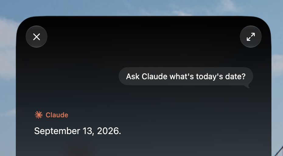 itspdfu's tweet photo. @_bobertdowney Yeah, they’ve just recently gated the expanded discovery setting behind _os_variant_has_internal_ui, so it needs an extra workaround. Only Apple’s built-in ChatGPT intent gets discovered without it. https://t.co/Ro89toAfOC