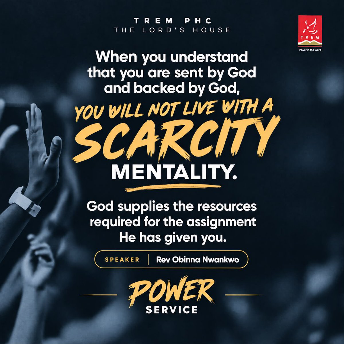 tremphc's tweet photo. Power Service
Rev Obinna Nwankwo
Topic: The Resources Available to the Believer
Text: Jer 20:7-11
#TREMPHC #thisishome https://t.co/4OtkzPBky1