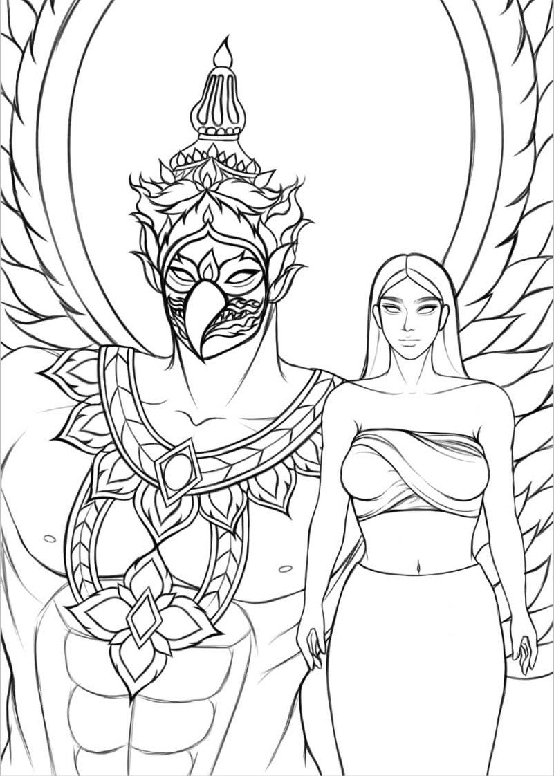 DrawnBySom's tweet photo. Back to work after a very happy morning 😄✍️
SOM GENESIS #3 - GARUDA is taking shape…
#SomGenesis #WIP #ThaiArtist https://t.co/0hbuUKcPp3