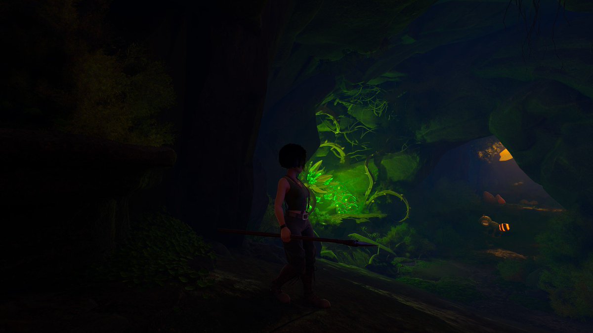SakuraGamesgg's tweet photo. Today I might build a small base, explore, and swim. I want to keep exploring this world. The cave creatures gave me trouble. 🌲️️🧗♂️#UnderARock #UnderARockGame #SurvivalGame #BaseBuilding #OpenWorld #IndieGame #GamingCommunity https://t.co/tbhqm2rTuh