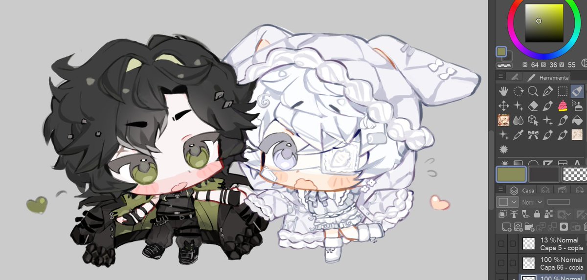 patpatch_'s tweet photo. cuties 🐺🐰 https://t.co/F1EC5PW7ZK