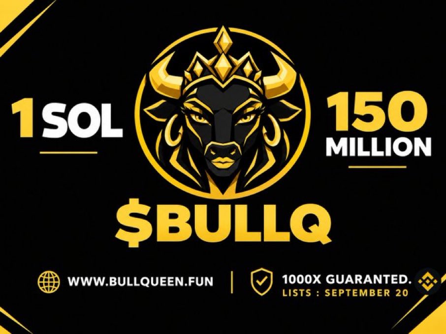 BullQueen8qkg's tweet photo. 🚨  HUGE $BULLQ PRESALE BONUS, TODAY ONLY
Lists on SEPTEMBER 20

BUY $BULLQ ON X
Send SOL to:
9sFEEGZopB3t81B17LhyjFfYVuU2Q35yZmPFikw48Nq8 https://t.co/GLSpV4aoI2