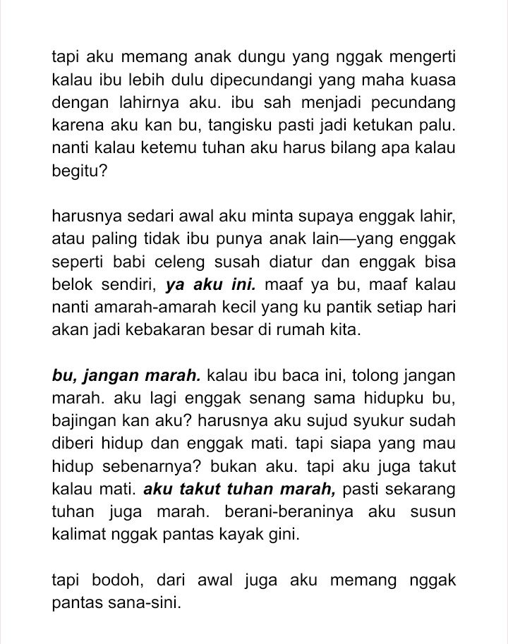 ohyulsama's tweet photo. aku enggak pandai menulis, pandai bikin tuhan marah sih kayaknya wkwkwk 

tw // suicide, suicidal thoughts https://t.co/qmvuNAiK9z