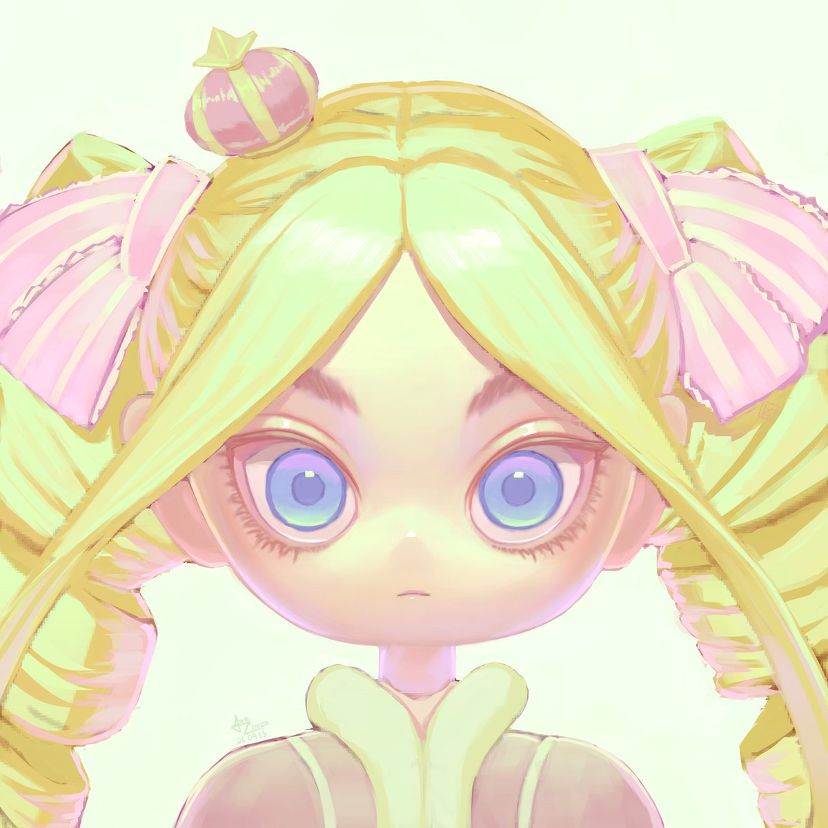 JoeChapaArt's tweet photo. Lil' study of the gate keeping, library gremlin herself: Beatrice. 

 #rezero #portrait #anime https://t.co/QoLlqA2uxe