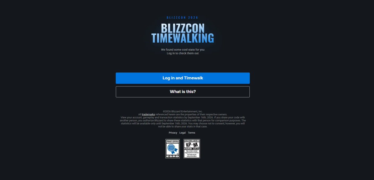 icyveins's tweet photo. How much WoW have you really played? BlizzCon’s Timewalking website reveals your playtime, biggest nemesis, and more—but only until September 16! 

⏳ https://t.co/CStlTImxmS #warcraft #midnight https://t.co/PK93jFOoB9