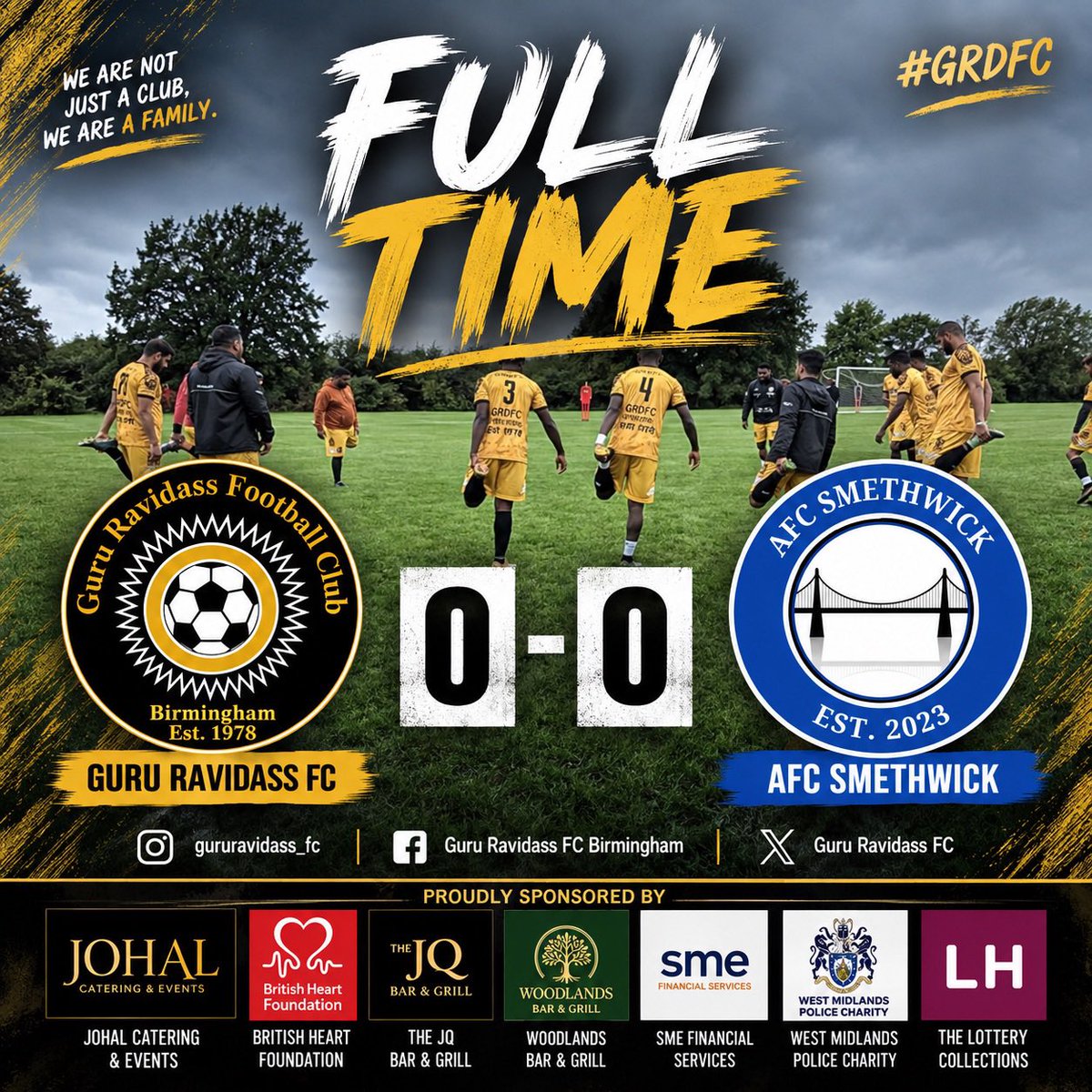 GuruRavidassFC's tweet photo. Home League Game Result:

Guru Ravidass FC 0 - 0 AFC Smethwick

MOTM:
Shake 🏆

#GRDFC
#WarleyDSL
#Season25_26 
#SundayLeagueFootball
#GrassrootsFootball 
#Fyp https://t.co/QMs3Qvmvso