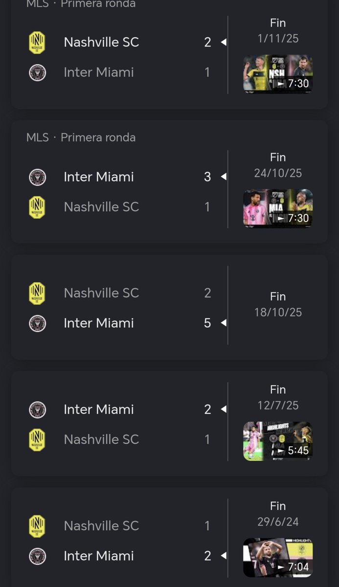 KnightPequeno's tweet photo. @paddockrm @pastillitas4vr No tienes porque mentir 🐱
Desde que llego leo
-5 empates
-3 para nashville
-8 para el ínter de miami https://t.co/SnADFumE7m