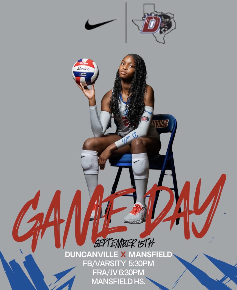 DHS_Vball's tweet photo. PANTHERS!!!!!! We need you!!!  Meet us at Mansfield HS on Tuesday 9/15!!!  Wear 💙💙💙💙
⏰5:30pm 

#F.O.E.  #TheCity #Dvillevolleyball https://t.co/Xwk7btiu48