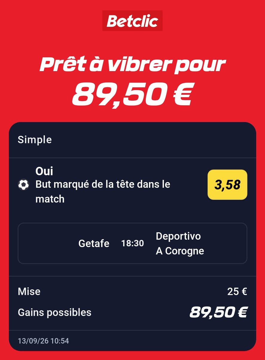 GoStat_FR's tweet photo. 🚨 𝟮𝟬€ de freebet à gagner sur le match de Getafe.

Vous choisissez le scénario :

🎯 Commentez PENALTY
🧠 Commentez TÊTE

Si l’un des deux tombe, on régale. 👀

🔁 RT + ❤️ Like + Follow https://t.co/mX7hqLH1ut