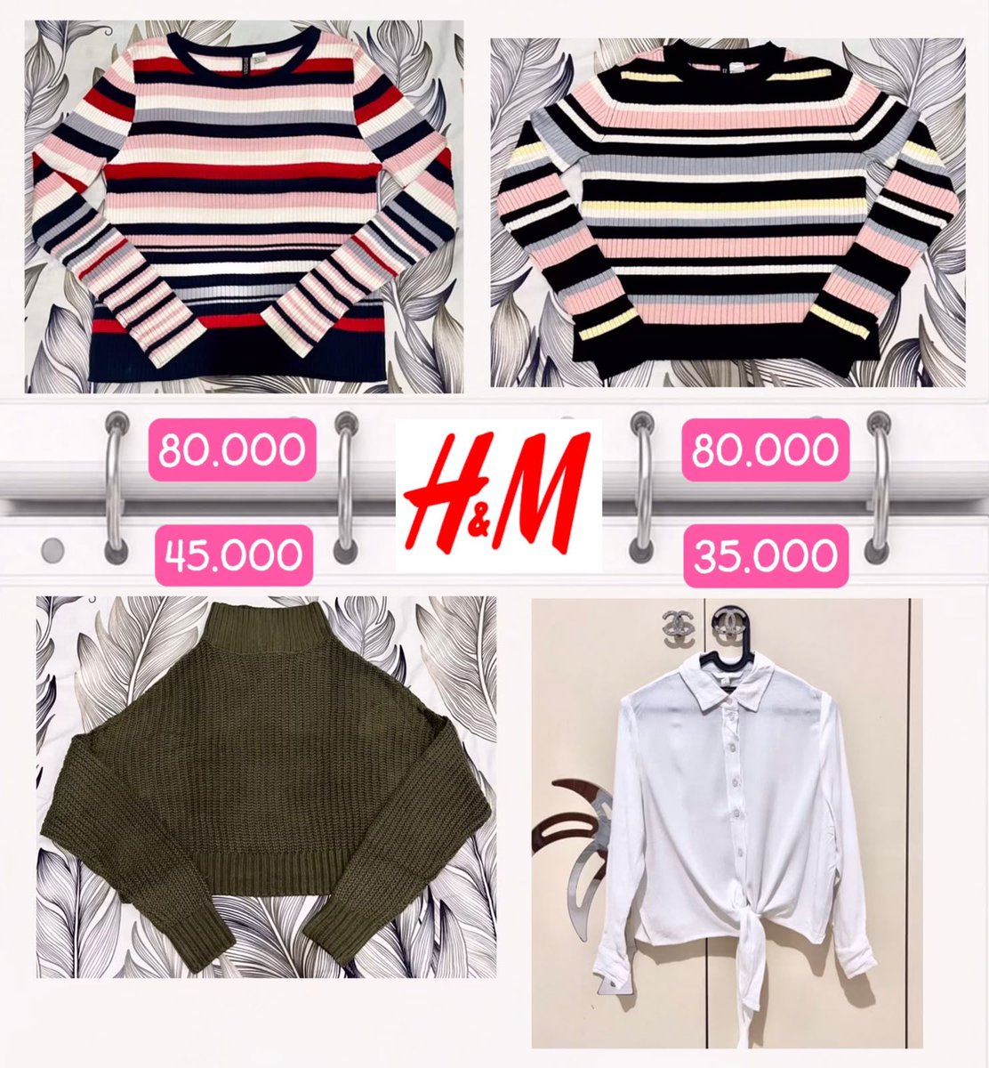 yourvisionn's tweet photo. ─ ✦ wts preloved h&amp;m ✦ ─

✿ h&amp;m tied shirt blouse
✿ h&amp;m fine knit stripe sweater 
✿ h&amp;m knit turtleneck sweater
✿ semuanya good condi yaa
✿ harga sudah inc adm oren 

swipe for more details  જ➴ https://t.co/QK4IKizTvB