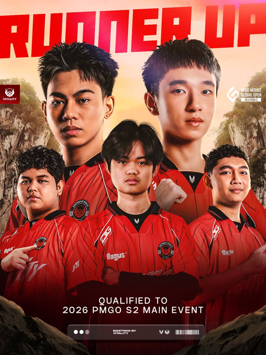 bigetronesports's tweet photo. Runners-up in the 2026 PMGO S2 SEA FINALS. 🥈

The run continues at the Main Event. ❤️ https://t.co/3jH0y5fQWd