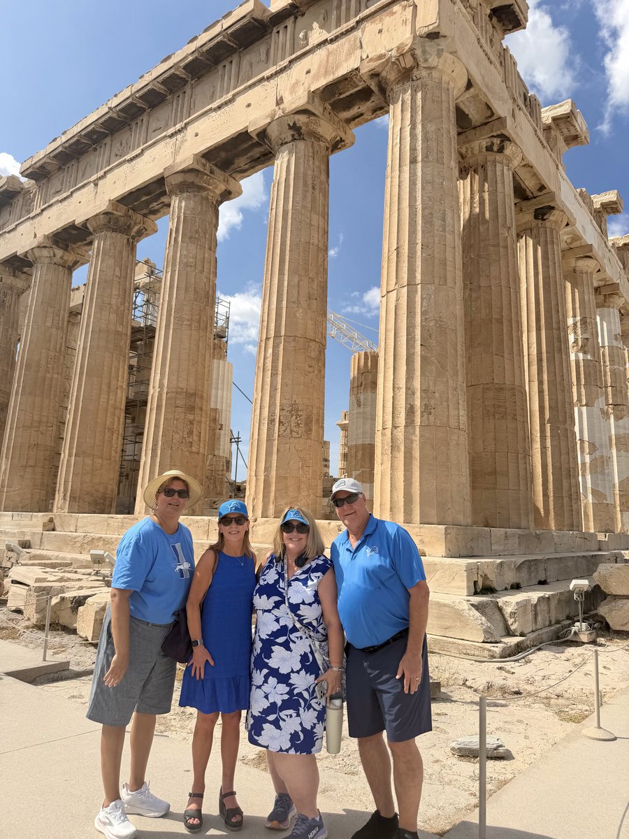 lashiels's tweet photo. Representing One Pride in Athens at the Acropolis!! Let’s go Lions!  @Lions @fordfield #onepride #wishwewereatthehomeopener #defendtheden #builttoroar https://t.co/JydY3NYjrh