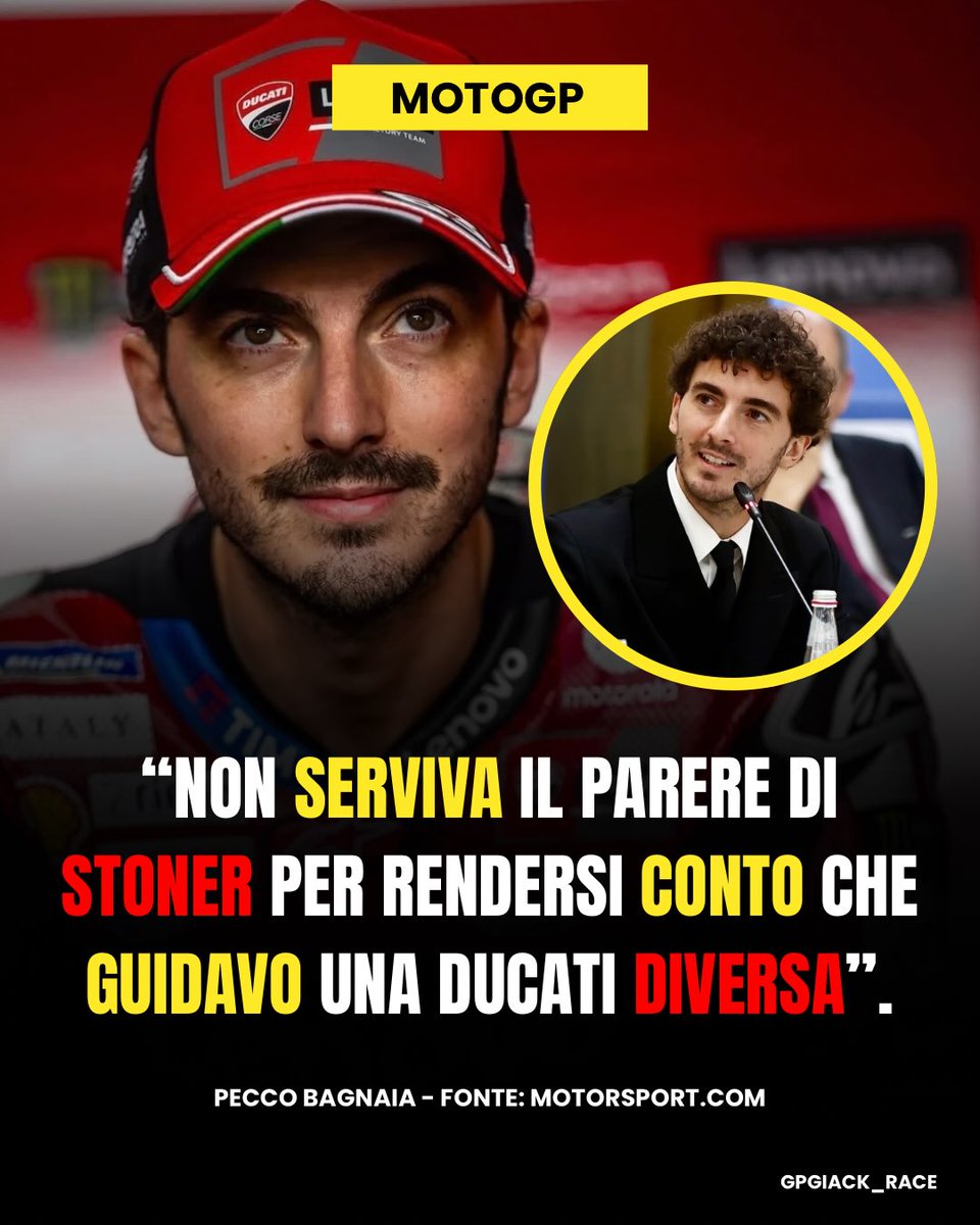 MeeGutterrjdl's tweet photo. Pecco Bagnaia parla chiaro: a Silverstone conferma le difficoltà con una Ducati che sente poco adatta al suo stile. Casey Stoner lo difende da tempo. Le prime impressioni non lasciano spazio a dubbi: cosa ne pensate? https://t.co/bWrfeEvbU3