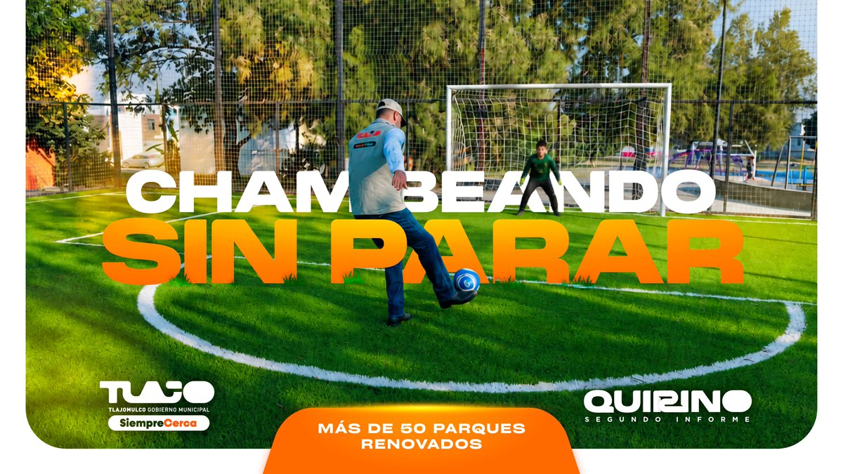 GerardoQuirinoV's tweet photo. Más espacios para jugar. Más razones para encontrarnos. 🧡
Tlajo chambea #SinParar: renovamos y entregamos unidades deportivas y canchas para que nuestras familias tengan lugares dignos para activarse, convivir y hacer comunidad. https://t.co/wfjegWBUBh
