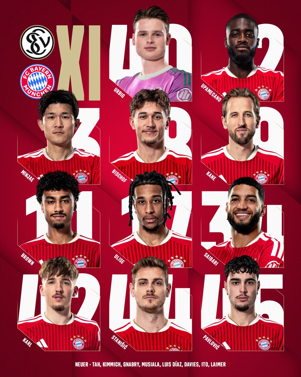 FCBayern's tweet photo. 𝙎♦️𝙏♦️𝘼♦️𝙍♦️𝙏♦️𝙀♦️𝙇♦️𝙁  

So gehen wir in Elversberg in die Partie! 📋 https://t.co/43N9fEfKL9