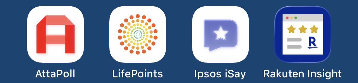 Pekkiezkung's tweet photo. เป็น 4 แอปที่ทำประจำนะคะ แอบงอน Ipsos เพราะทำเสร็จแล้วไม่ให้แต้ม https://t.co/44rr1bKpvm