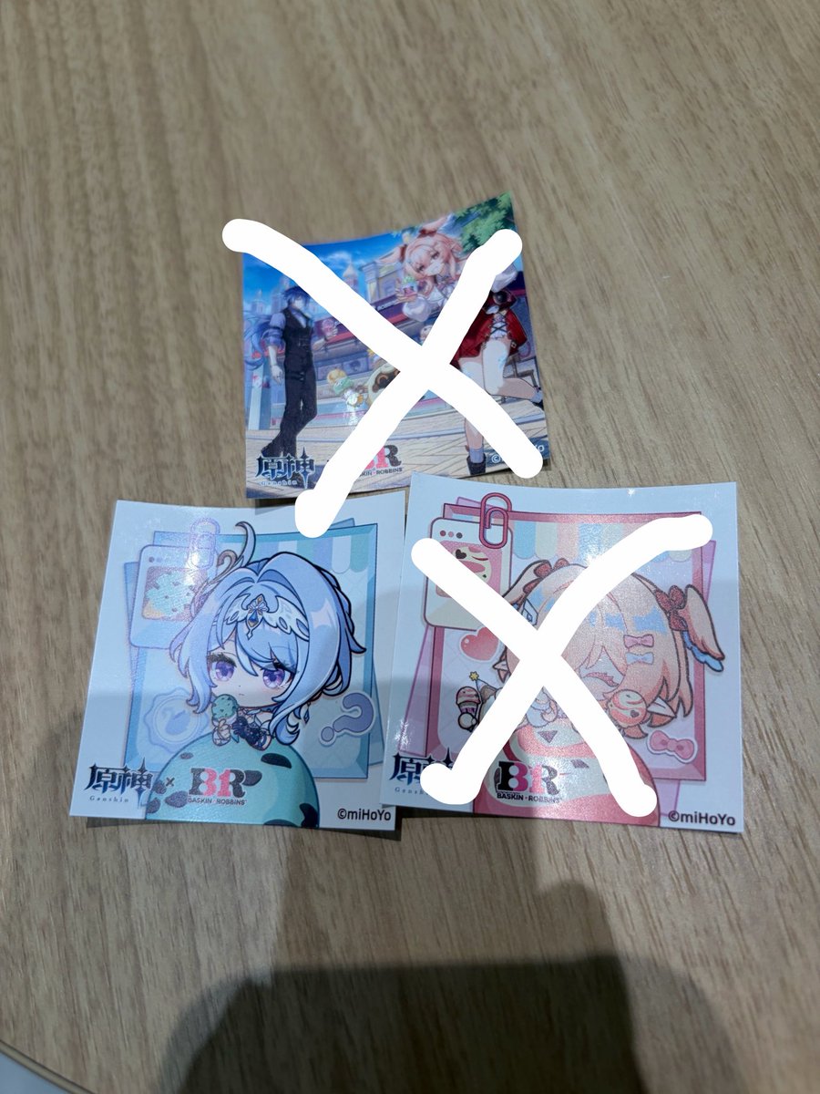 tukiskh1's tweet photo. 《交換》
31アイスクリーム ステッカー 原神コラボ

譲》SDオデット

求》SDイルーガ（身内分）

横浜駅、桜木町駅手渡し https://t.co/r6KFHwBQ6b