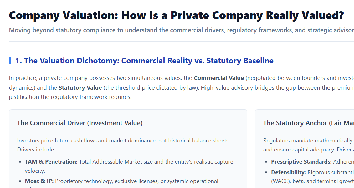 cassrawat's tweet photo. The price an investor is willing to pay isn’t always the value Indian regulators will accept. Are your deal numbers aligned? 📊

Valuing a private company in India isn't just a math exercise—it’s a high-stakes balancing act between Commercial Reality (growth, TAM, synergies) and Statutory Compliance (Companies Act, FEMA, Income Tax).

With the "Angel Tax" abolished but Section 68 scrutiny on the rise, a disjointed valuation strategy across different regulators can expose your transaction to severe risk.

How do you bridge the gap and structure a bulletproof valuation?

📖 Read the full technical breakdown on our website: https://t.co/mbaWmfwD7x

#CompanyValuation #StartupFunding #PrivateEquity #CorporateFinance #FEMA #CharteredAccountant #IndiaBusiness