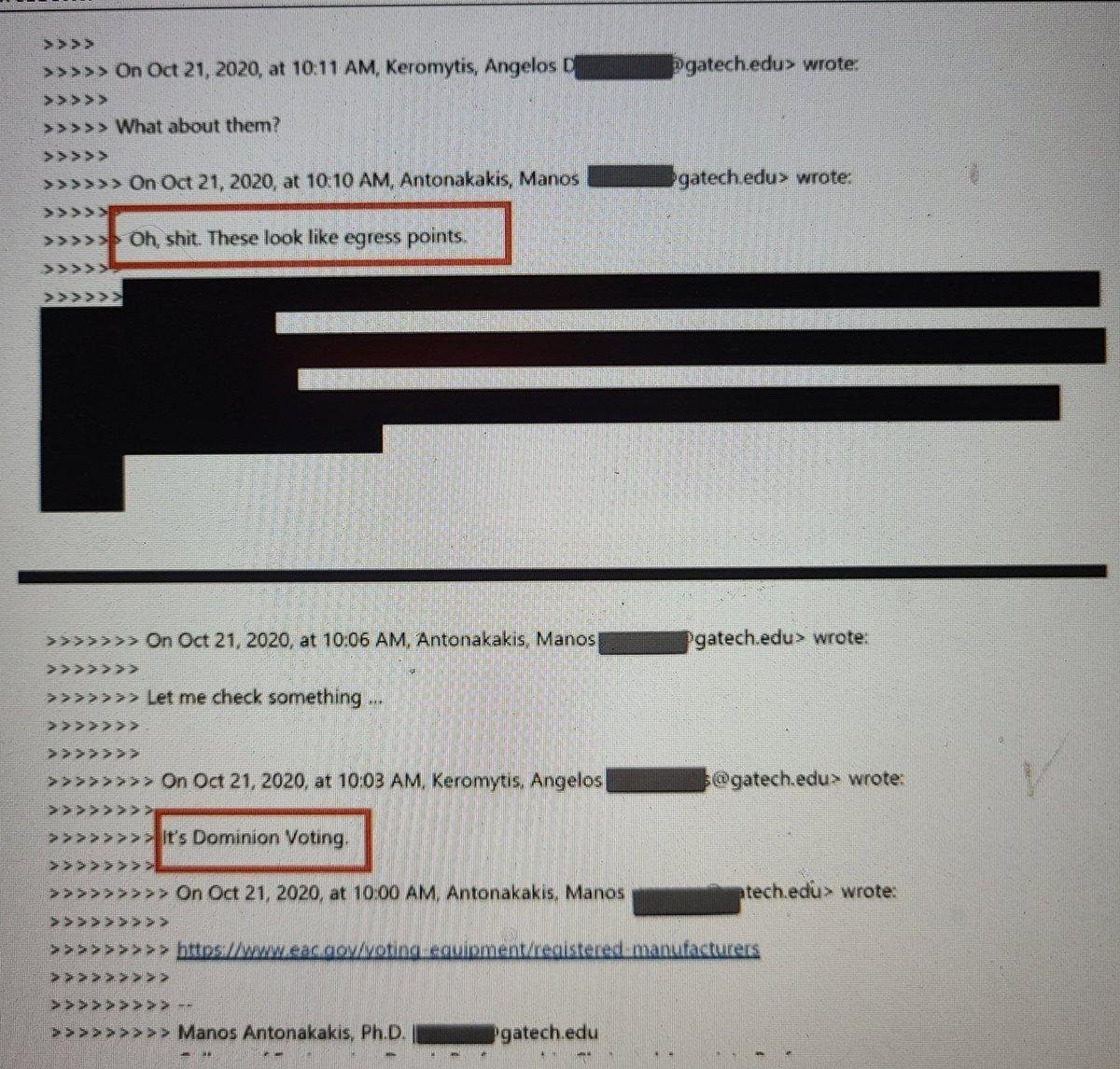 PeterBernegger's tweet photo. Mr. President - Declare a National Emergency. "The elections are manipulated by the States software that clerks download on their laptops before an election,

and corrupt voter rolls filled with faux registrations that cannot be verified, removed, or audited."   This is a fact in Michigan per local election clerks.
 
"There is no auditable trail saved as clerks are directed to destroy the record in first chain of custody of our elections." 

👀More poll watchers at precincts are not going to catch the steal. You can't see into the black boxes.

Seize the computer laptop of Sandra Brown out in Colorado. That was the device used, in part, to help flip votes in Mesa County Colorado. 

Mr. President, declare a national emergency: elections are to use “no direct or indirect connection to any communications network, whether public or private.” Specify which equipment is covered, what counts as a connection, and when the restriction applies. 

-1st image shows Dominion in Belgrade Serbia accessing USA voting systems; 

-2nd image is sworn testimony of Outagamie County Wisconsin Clerk admitting her county election system connects to the internet - 

-3rd image shows computer tablet coming from China to Dominion in USA and Serbia!

-4th image shows Georgia Tech professors accessing (or monitoring) Dominion voting systems online....and they discovered Dominion was doing it also!! 

 @SecWar - you're allowing this to happen, open an investigation into @DARPA @realDonaldTrump @danbishopnc @EagleEdMartin @AAGDhillon @AGToddBlanche @ColonelReynolds @willgofurther @FBIDirectorKash @POTUS @howardlutnick @SecMullinDHS @SecScottBessent @SheriffLeaf