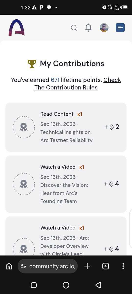 KabiruSamauo7a's tweet photo. 671 points and still building. 
I’ve been consistently contributing to the Arc community and supporting its growth.
I’d be honored to be considered for the Architect badge. I’m here to keep building, contributing, and adding value.
@bobbilee @samconnerone @Arc https://t.co/AmJ50vhJUR