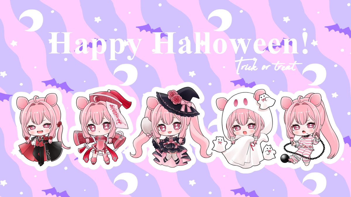 VHamuko's tweet photo. 🍬🎃✞👻trick or treat👻✞🎃🍬
ハロウィンSDコンプ✨️
いろんな姿でいたずらしちゃうぞ😜❣️
るるママ（@nya2nya2a ）ありがとう🥰
あと今年のハロウィンは絶対ユニバ行く https://t.co/R4ag09aiL4