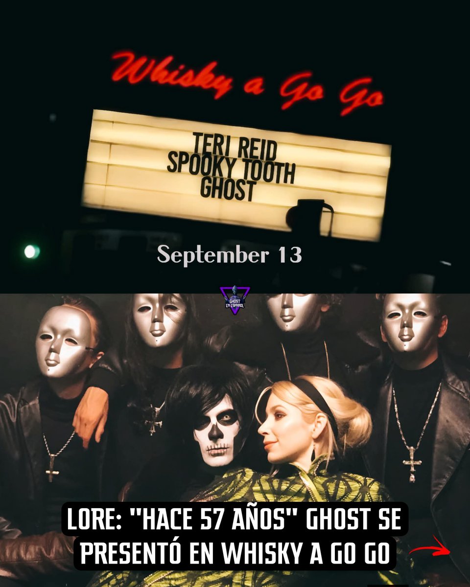 Ghostenespanol1's tweet photo. Lore: Un 13 de Septiembre de 1969 la banda #GHOST se presentó con su líder Papa Nihil en el mítico Whisky a Go Go. Hoy celebramos 57 años de dicho show. https://t.co/2mm77A8dWn