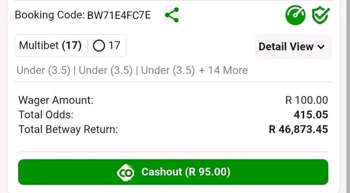 LeanoL19045's tweet photo. BW720AD989
Well Cooked Total Goals market Jump in 18+🌈
#46k or Nothing🔥
Kick Off 17h30 https://t.co/p6Ae2jrPbx