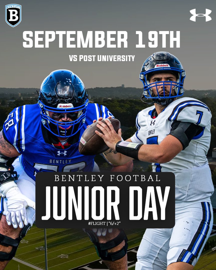 ql7pz's tweet photo. Excited to receive a game day invite from Bentley University ❗️
Thank you to @Coach_OOmoyeni for the opportunity to get on campus.
@NE6FB_Recruits 
@DuganRyan8 
@PRZNewEngland 
@ScoutingNE 
@seenandresults 
@CoachMartinESA https://t.co/voun8zrHit