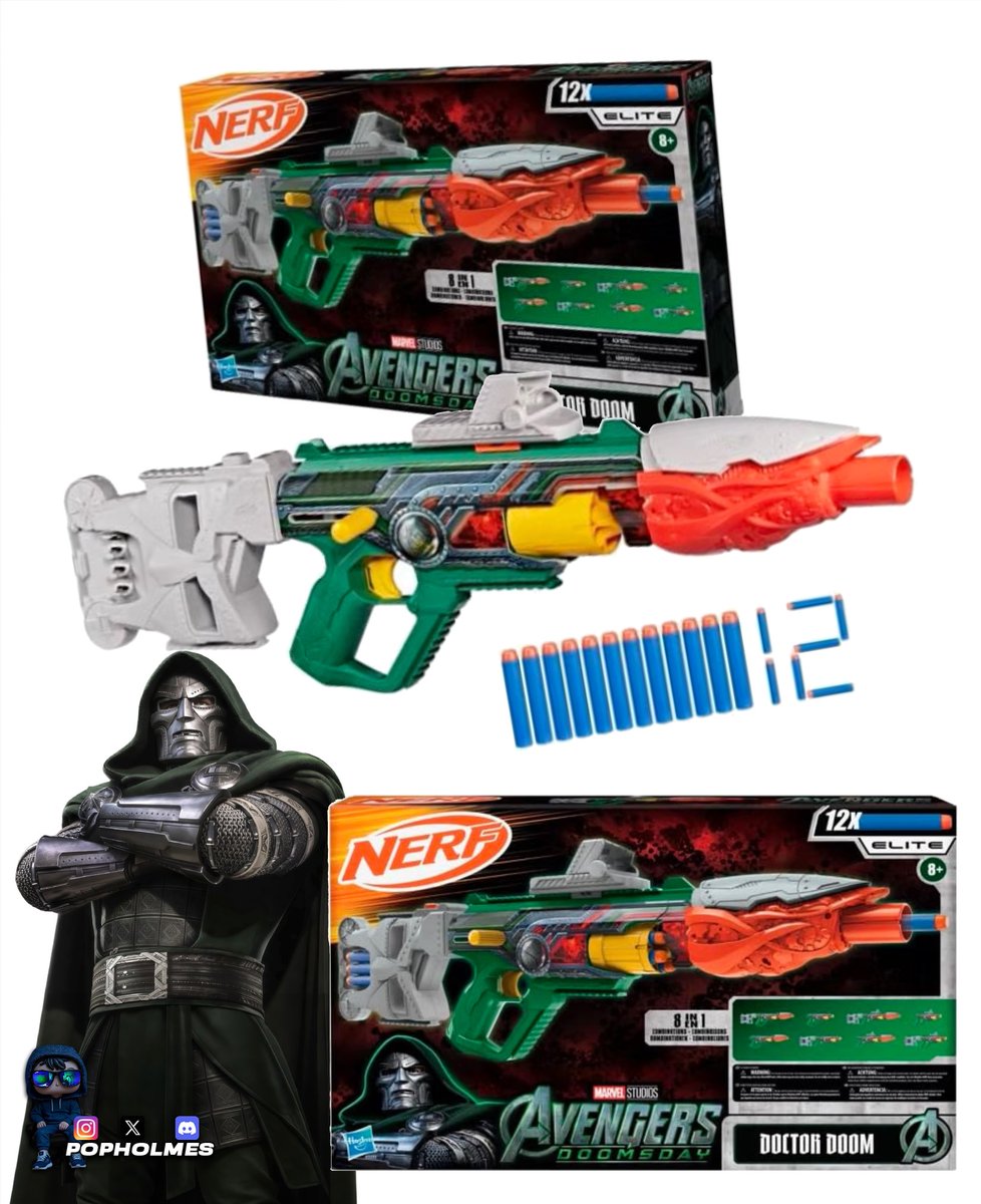 pop_holmes's tweet photo. Doctor Doom Nerf Gun is in-stock at Amazon #ad
.
https://t.co/3dsr79xYNx
.
#doctordoom #avengersdoomsday #marvel #nerfgun https://t.co/c96pdRy11I